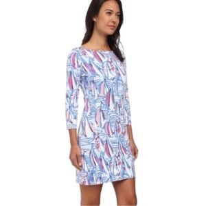 Lily Pulitzer Original Red Right Return Marlowe Boatneck Mini Dress